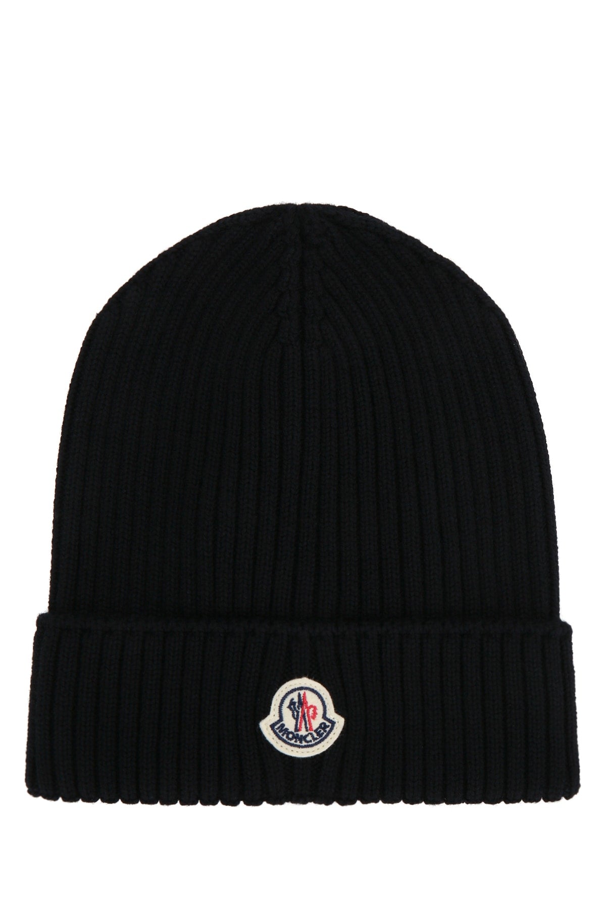 Moncler Jr HAT Ribbed Knit Beanie — Black by Moncler Jr