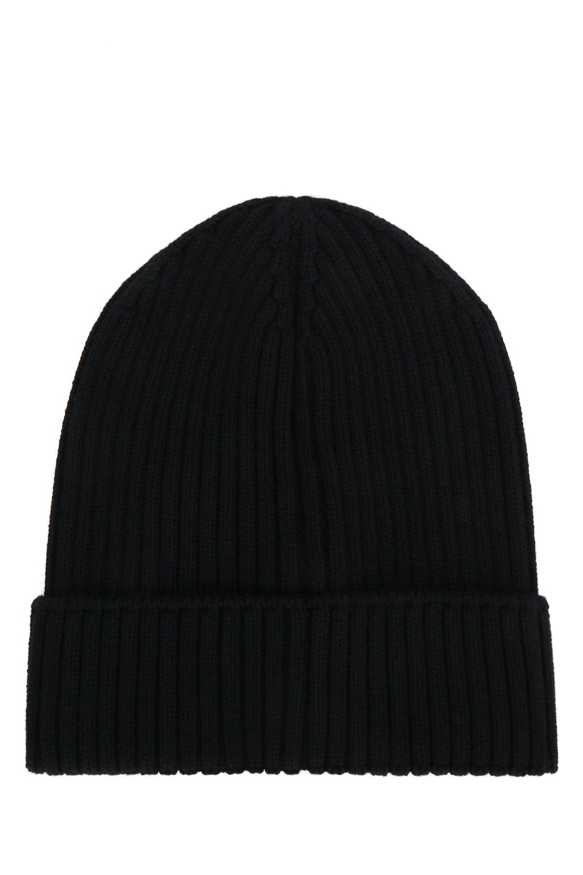 Moncler Jr HAT Ribbed Knit Beanie — Black, view 2