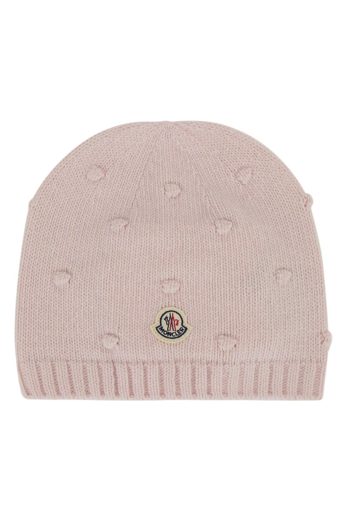 Moncler Jr HAT Monogram-Knit Beanie — Pink by Moncler Jr