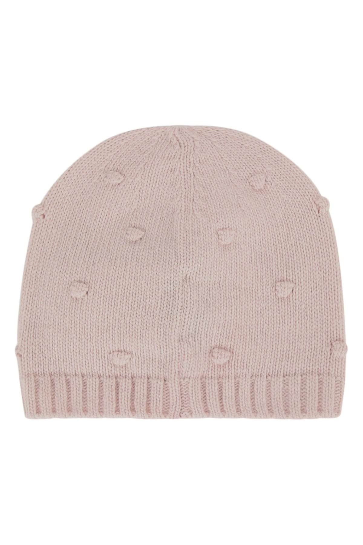 Moncler Jr HAT Monogram-Knit Beanie — Pink, view 2