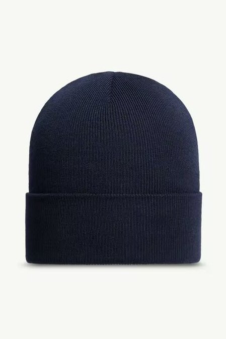 Moncler K20973B0001209974 Ribbed Knit Beanie — Navy, view 3