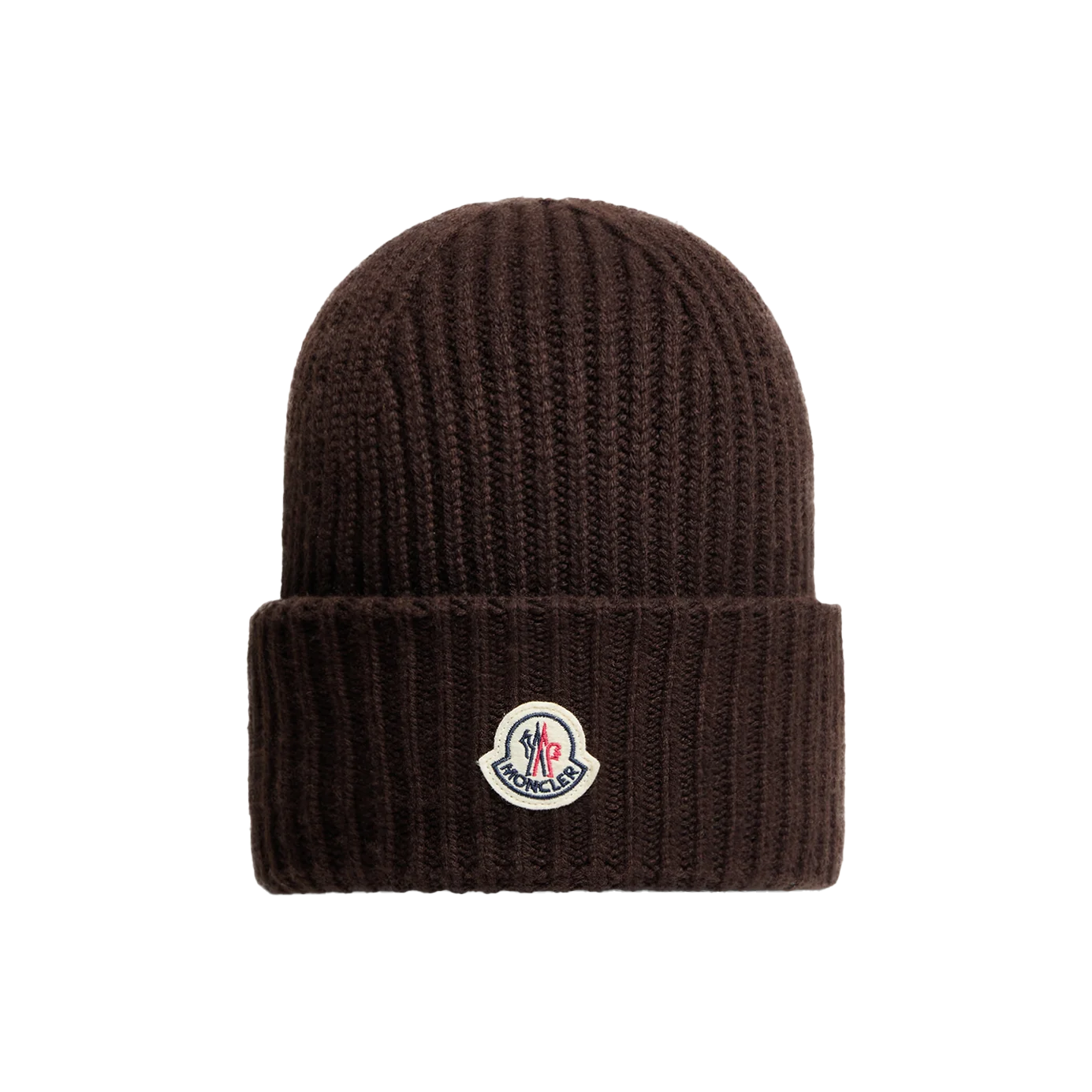 Moncler L2091 Ribbed Wool Beanie — Brown by Moncler