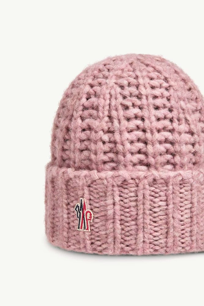 Moncler L20983B00010M1214529 Cable-Knit Beanie — Pink by Moncler