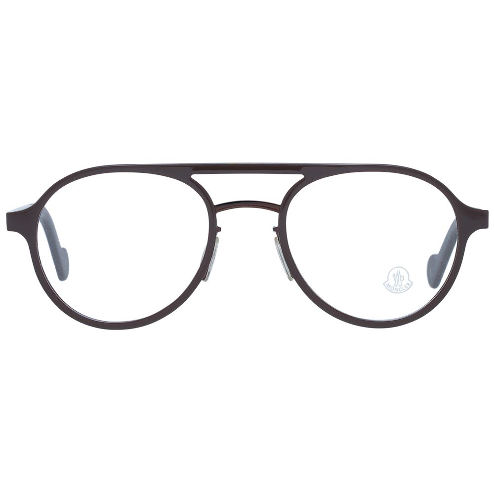 Moncler MO-1027458 Metal Aviator Eyeglasses — Brown, view 2