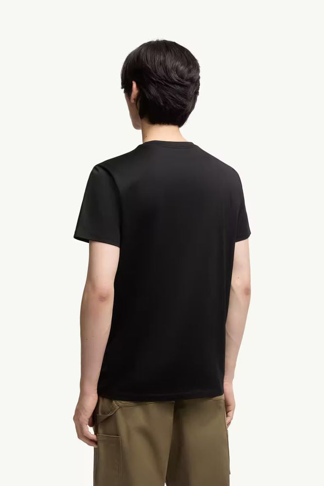 Moncler Logo-Embroidered T-Shirt — Black, view 2