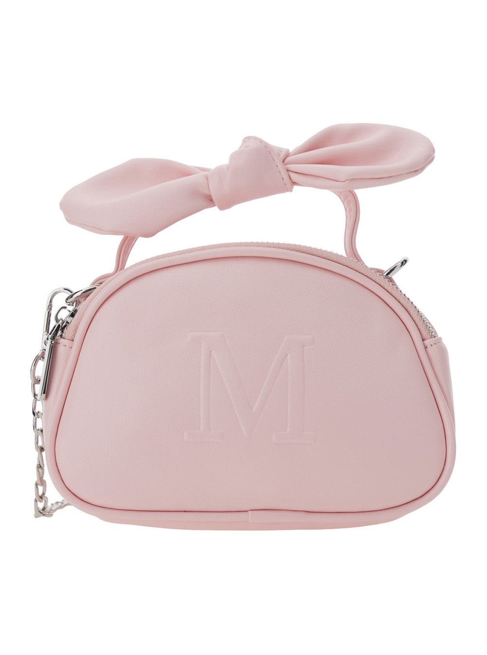 Monnalisa Embossed Logo Crossbody Bag — Pink by Monnalisa