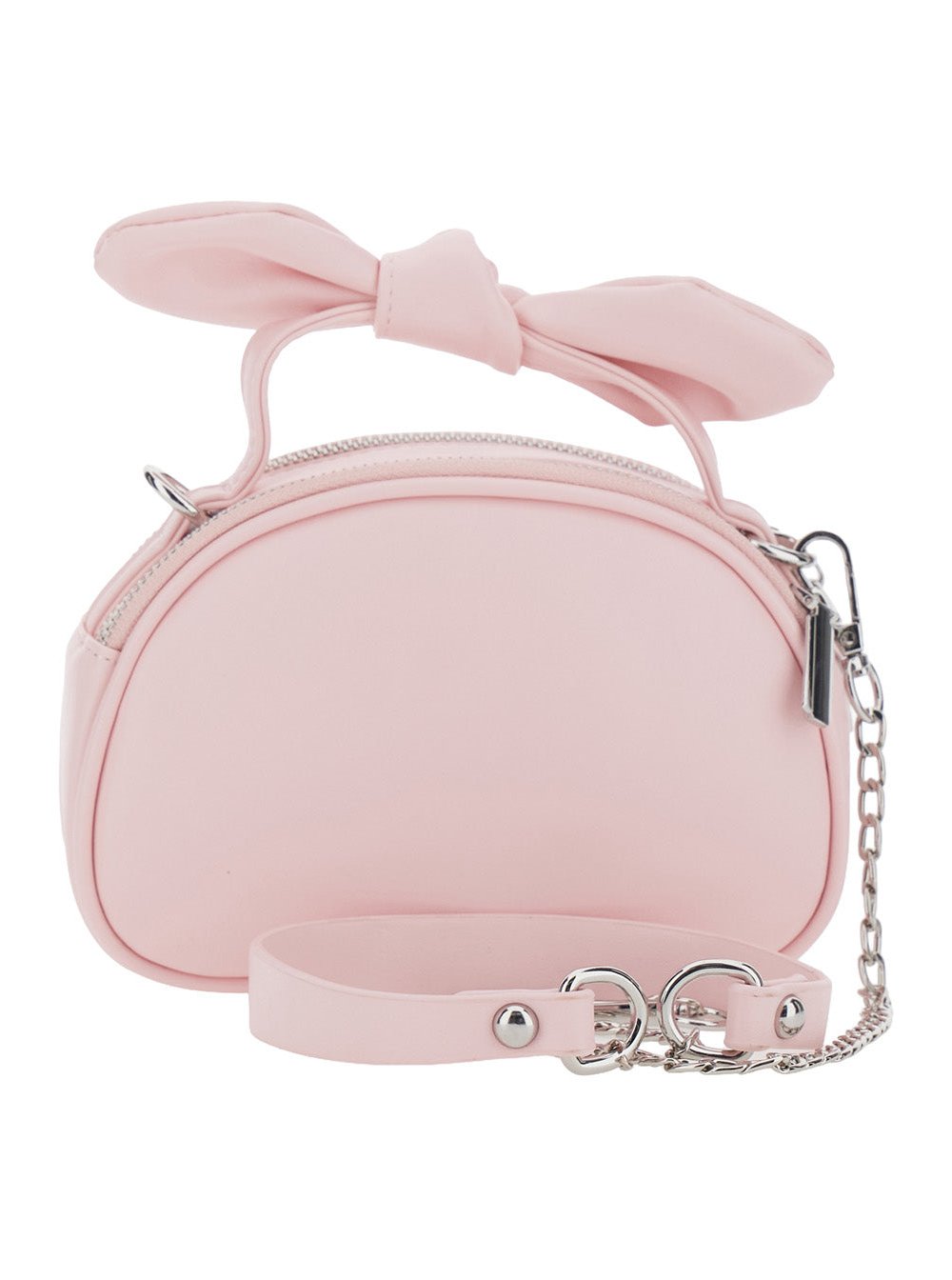 Monnalisa Embossed Logo Crossbody Bag — Pink, view 2