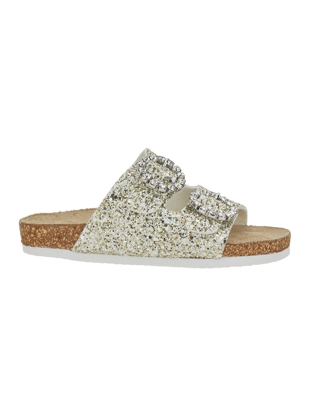 Monnalisa Glitter-Embellished Sandals — Gold by Monnalisa