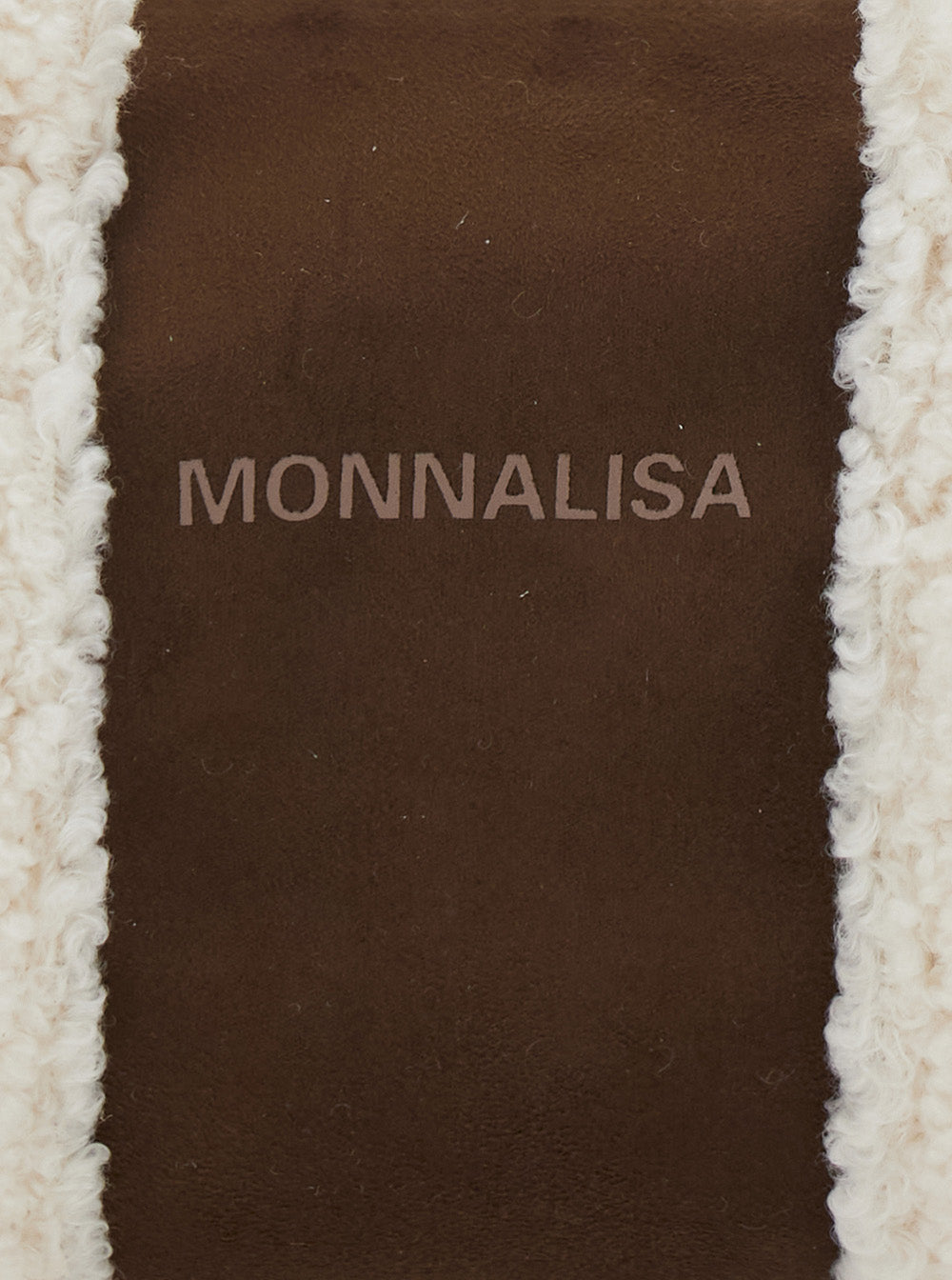 Monnalisa Faux Fur Striped Shoulder Bag — Brown, view 2
