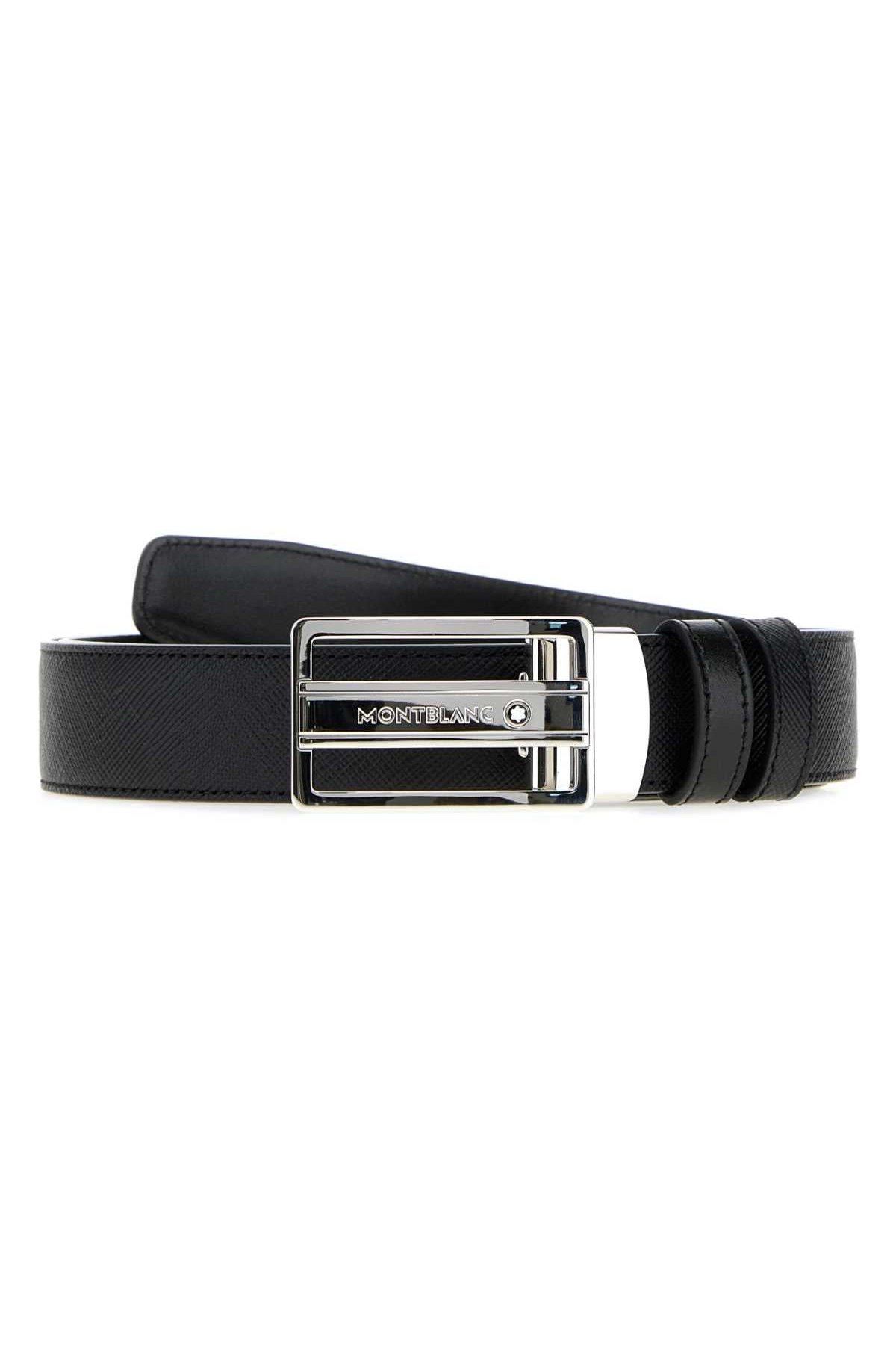 Montblanc Leather Reversible Belt — Black by Montblanc