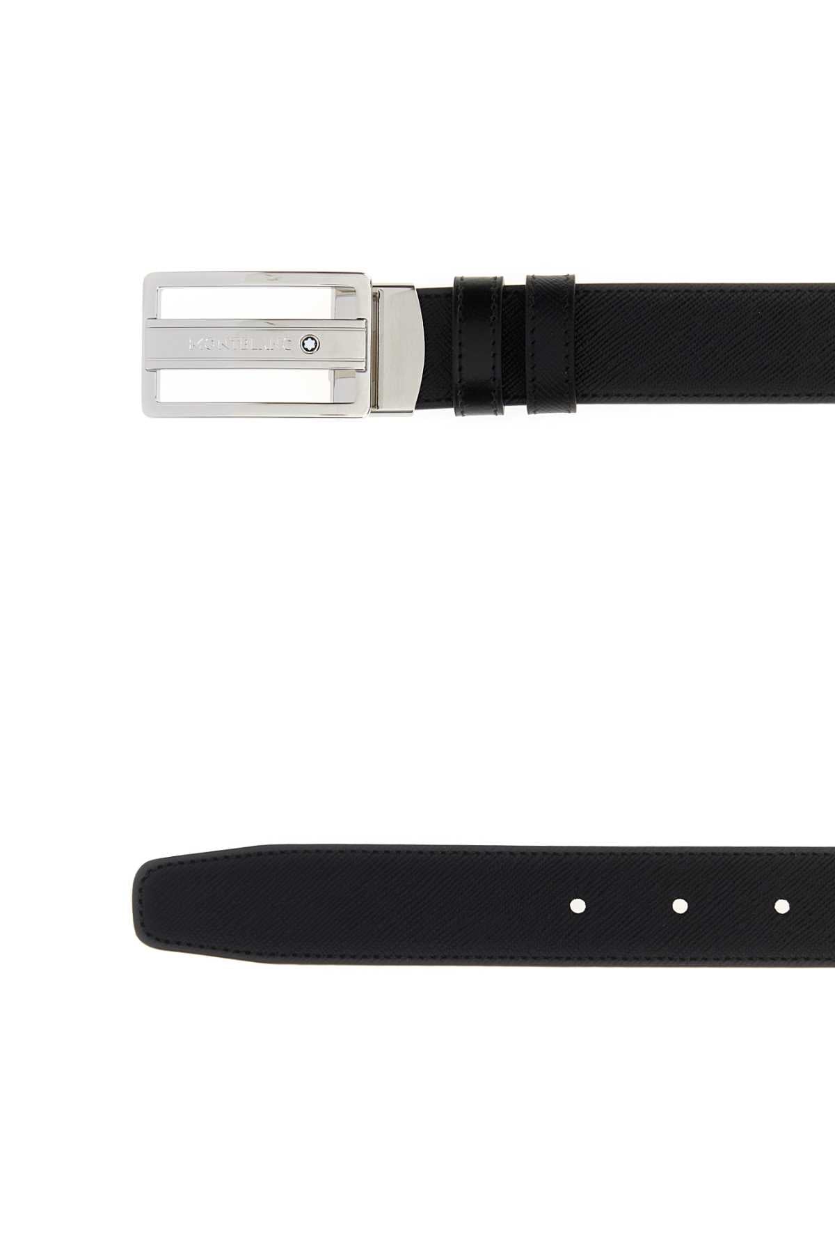 Montblanc Leather Belt — Black, view 2