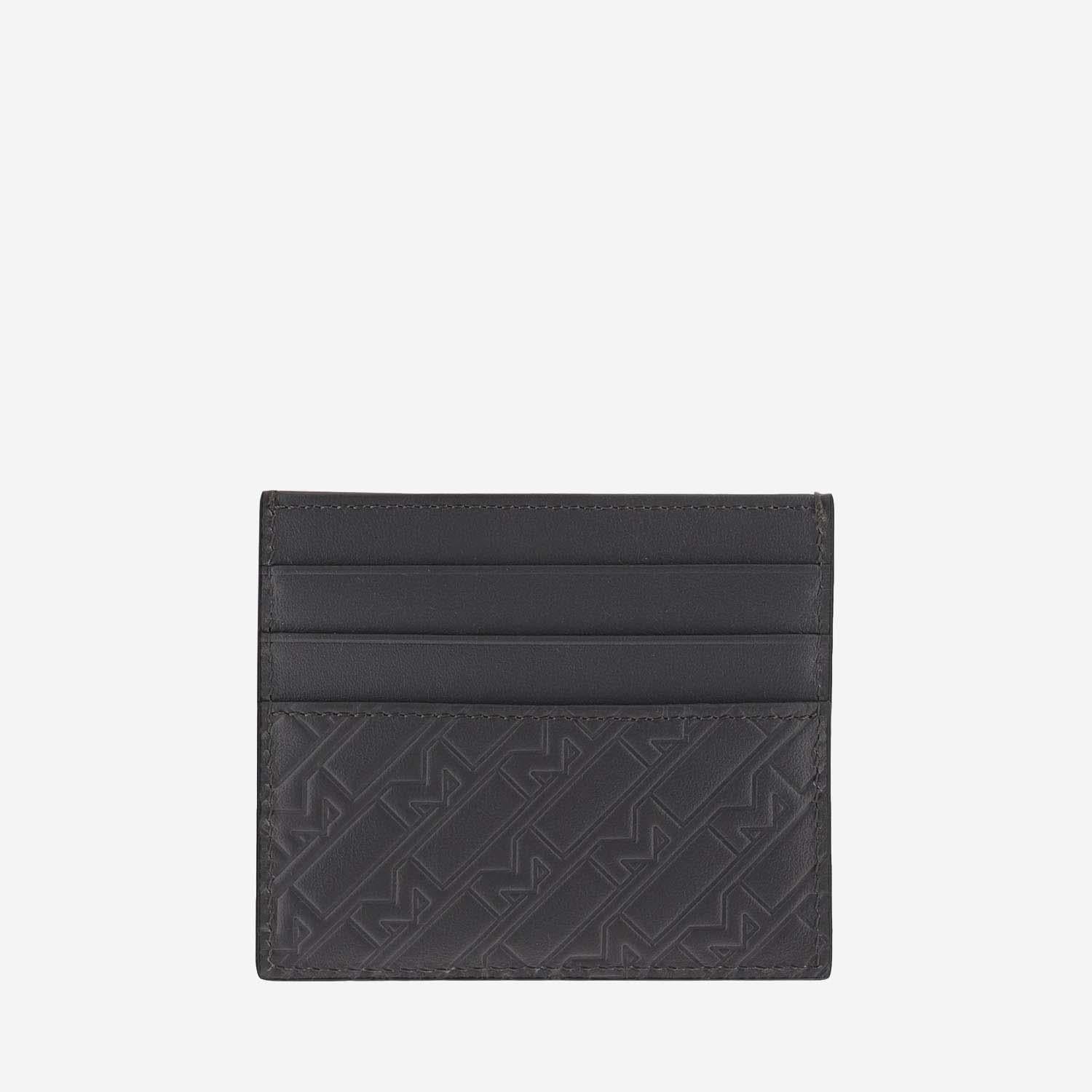 Montblanc Embossed Leather Card Case — Gray by Montblanc