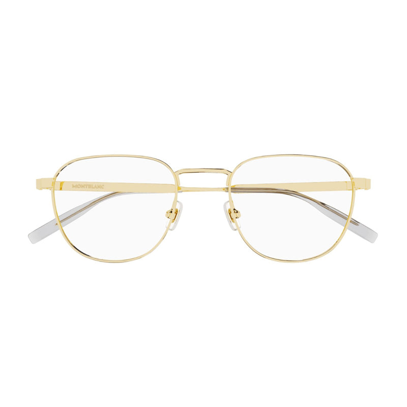 Montblanc Square Metal Full Rim Eyeglasses — Gold, view 2