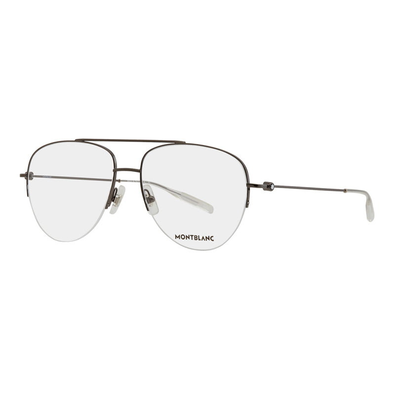 Montblanc Aviator Semi Rim Eyeglasses — Gray by Montblanc