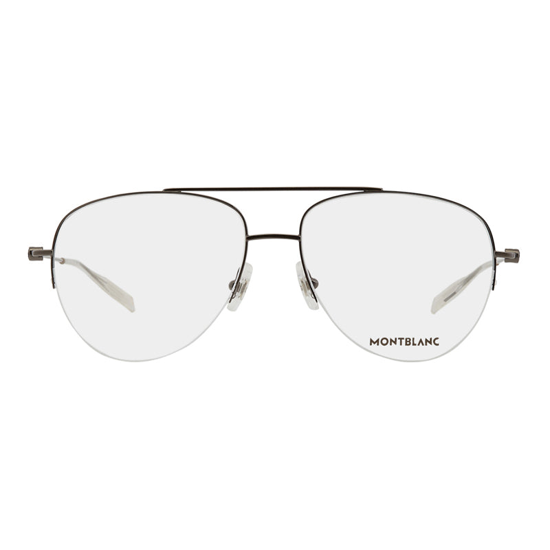Montblanc Aviator Semi Rim Eyeglasses — Gray, view 2