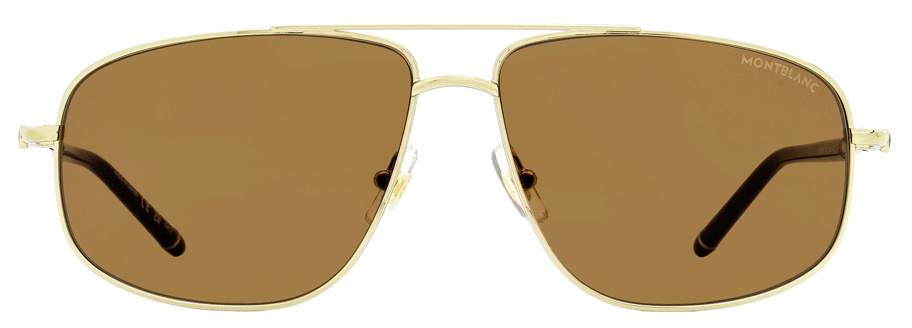 Montblanc MB0069S Pilot Gold-Black Sunglasses — Gold, view 2