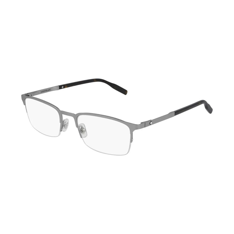 Montblanc MB0117O002 Rectangle Semi Rim Eyeglasses — Silver by Montblanc