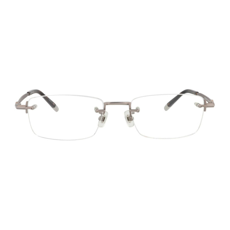 Montblanc MB0132O002 Rectangle Semi-Rim Eyeglasses — Gray, view 2