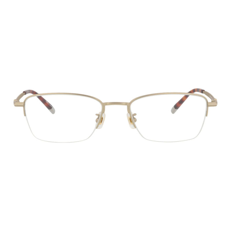 Montblanc MB0133O003 Rectangle Semi-Rim Metal Eyeglasses — Gold, view 2