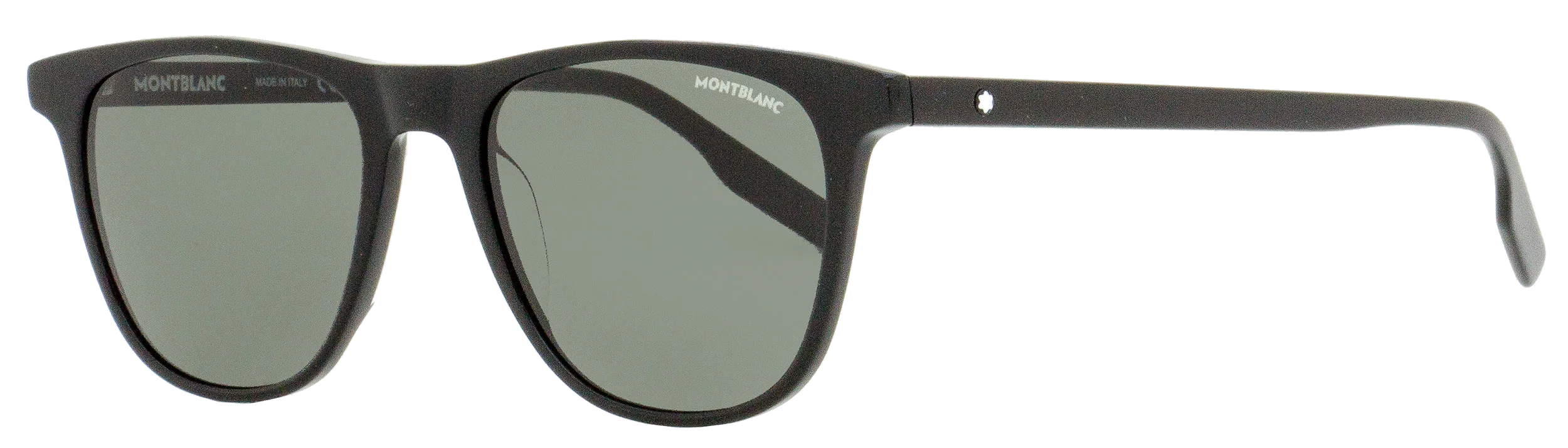 Montblanc MB0150S Thin Acetate Frame Sunglasses — Black by Montblanc