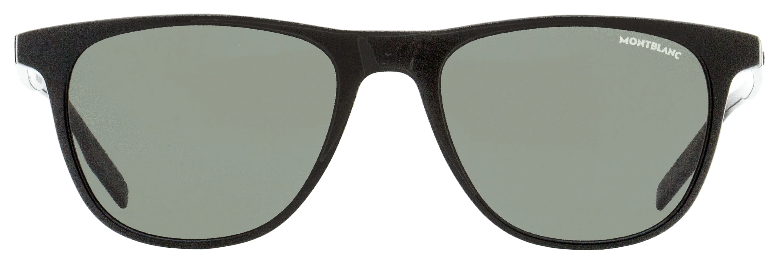 Montblanc MB0150S Thin Acetate Frame Sunglasses — Black, view 2