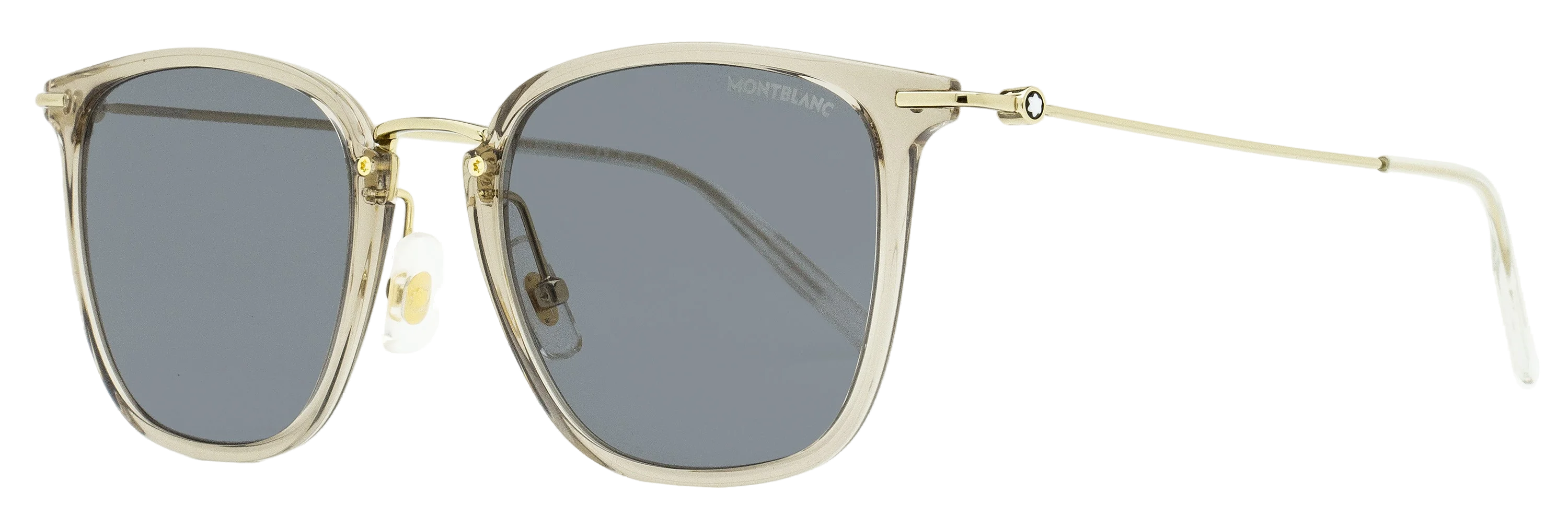 Montblanc MB0157SA Pantos Metal Sunglasses — Beige by Montblanc