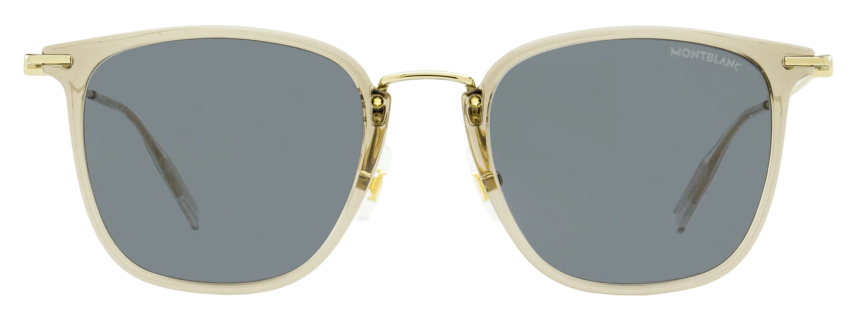 Montblanc MB0157SA Pantos Metal Sunglasses — Beige, view 2