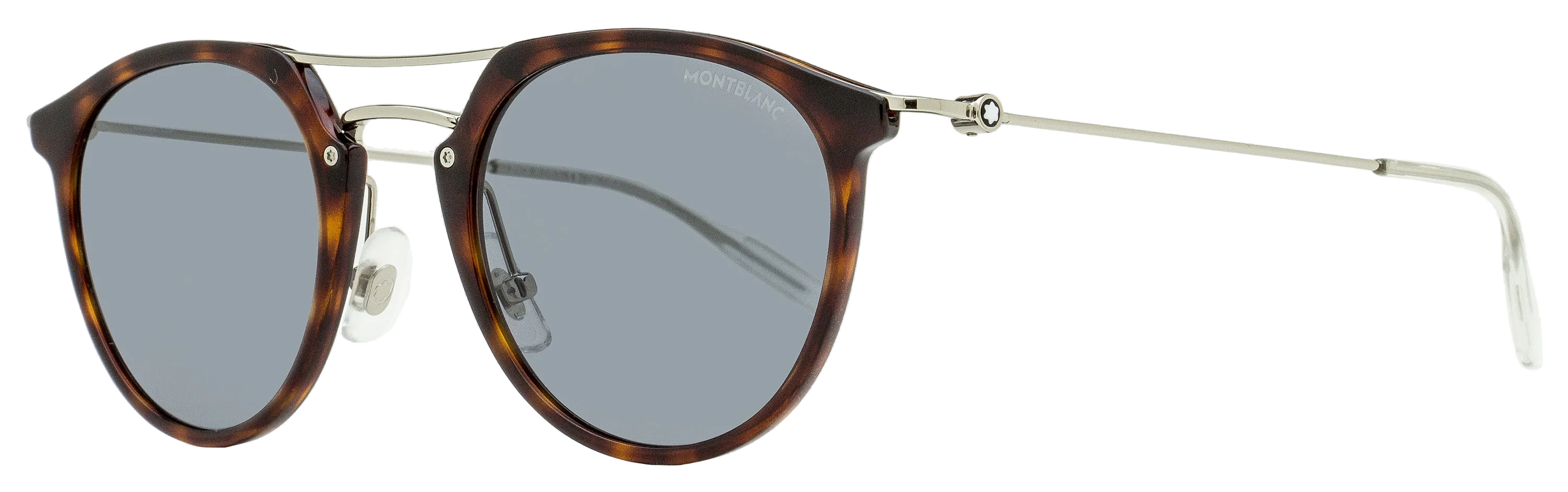 Montblanc MB0204S Pantos Double Bridge Sunglasses — Brown by Montblanc