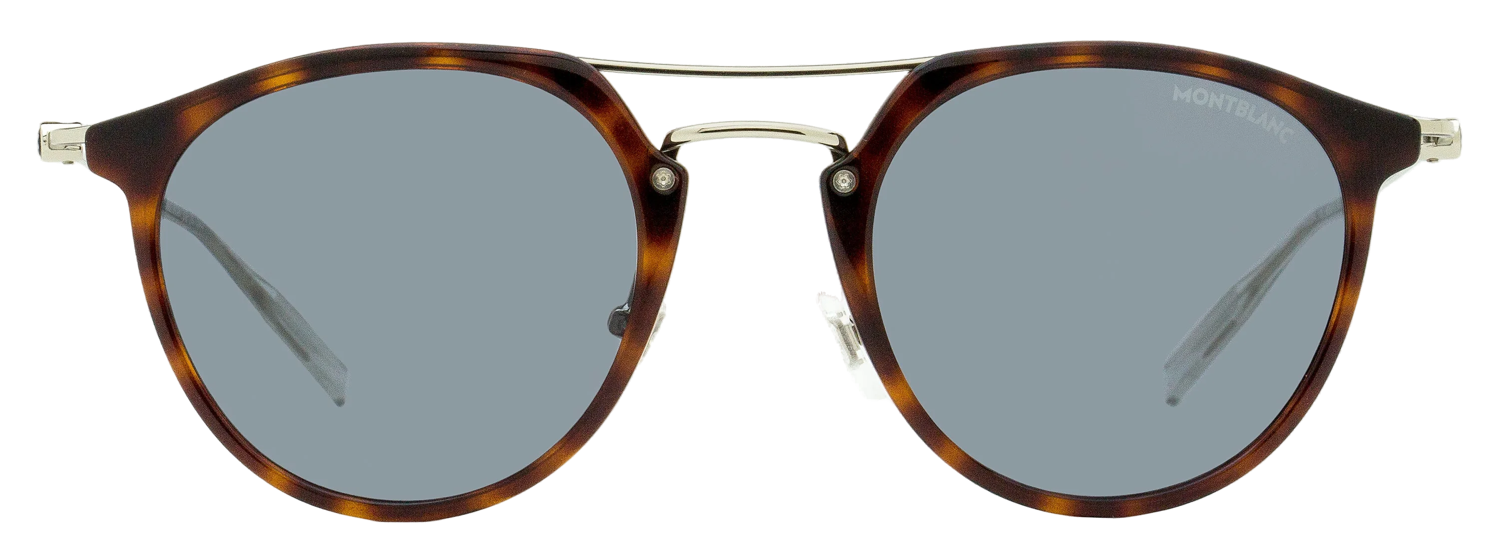 Montblanc MB0204S Pantos Double Bridge Sunglasses — Brown, view 2