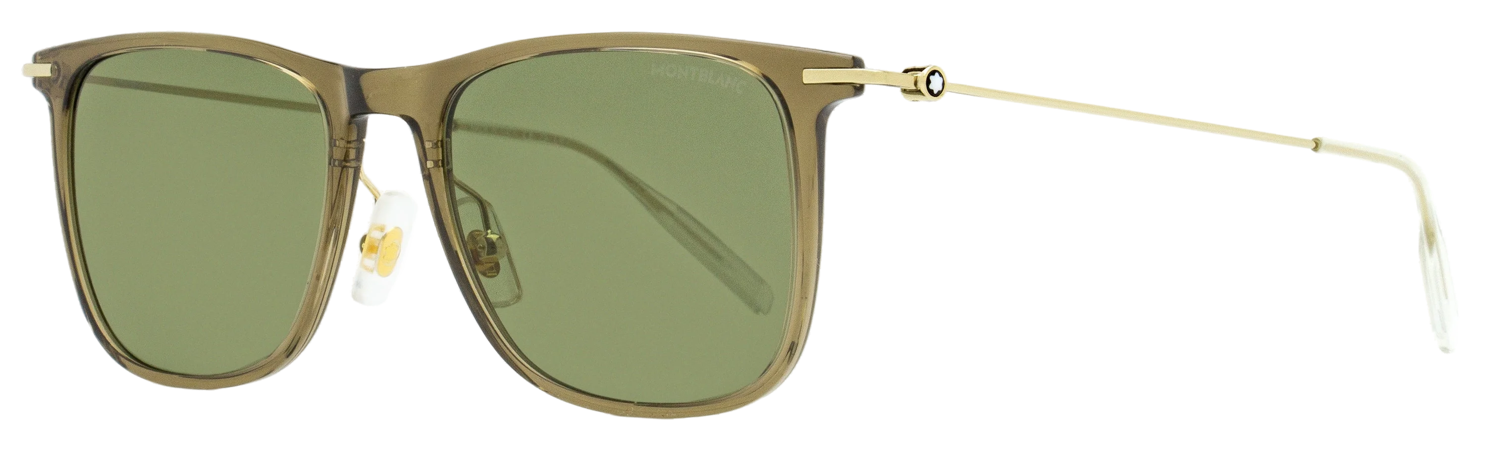 Montblanc MB0206S Rectangular Sunglasses — Brown by Montblanc