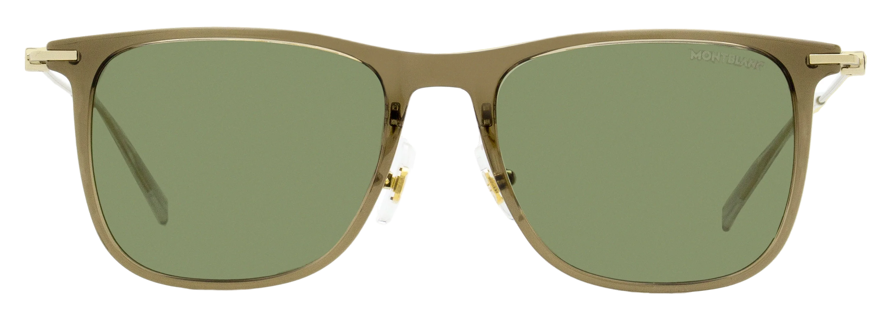 Montblanc MB0206S Rectangular Sunglasses — Brown, view 2