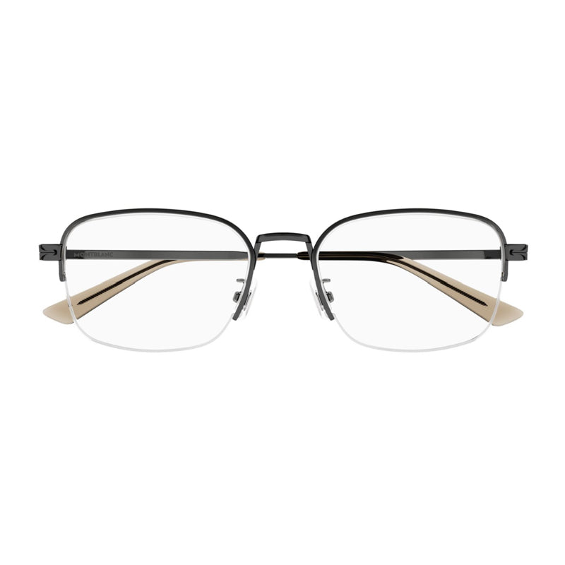 Montblanc MB0269OA003 Rectangle Semi-Rim Eyeglasses — Gray, view 2