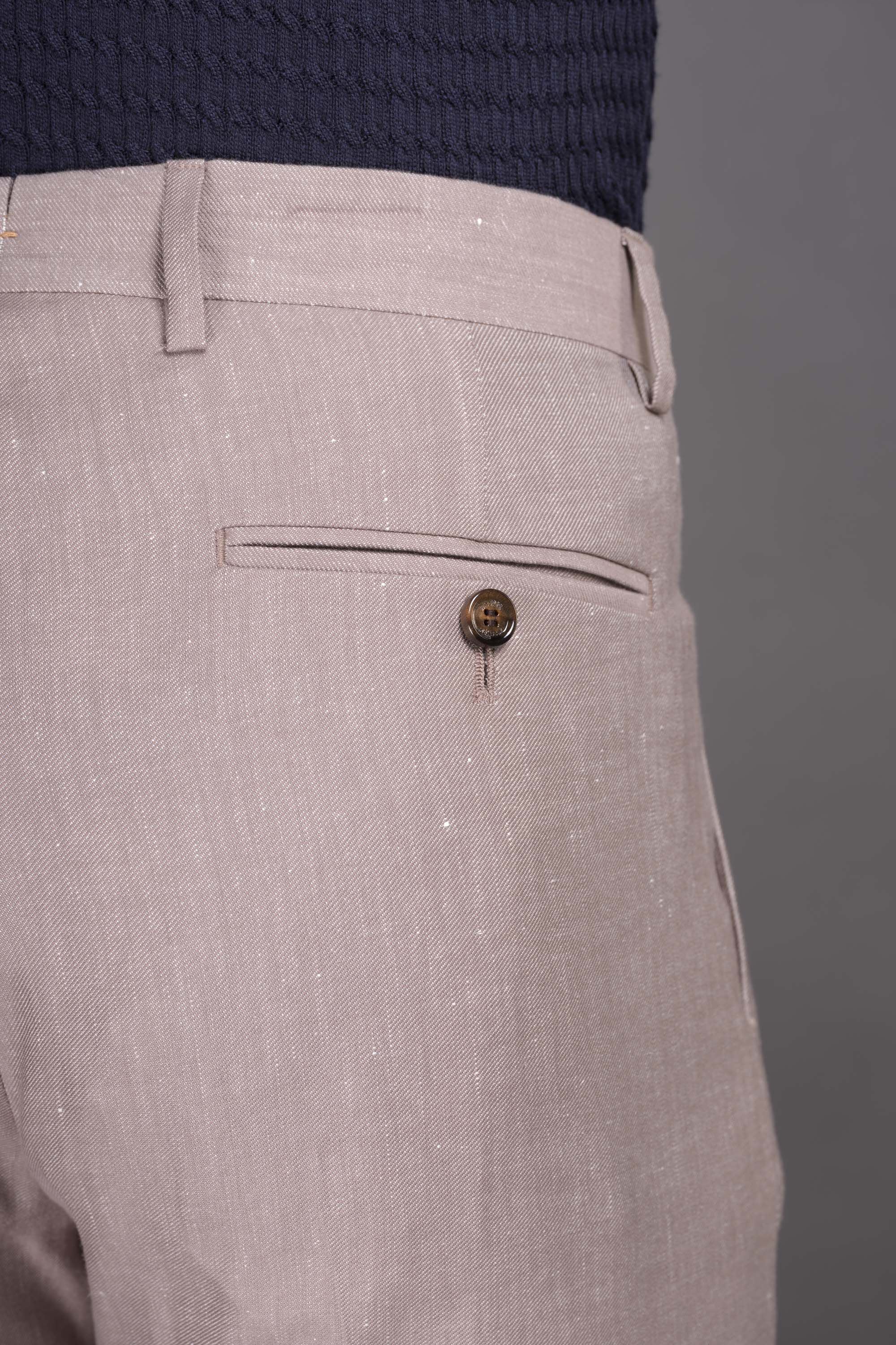 Moorer Mens Light Beige Tailored Trousers Gray, view 3