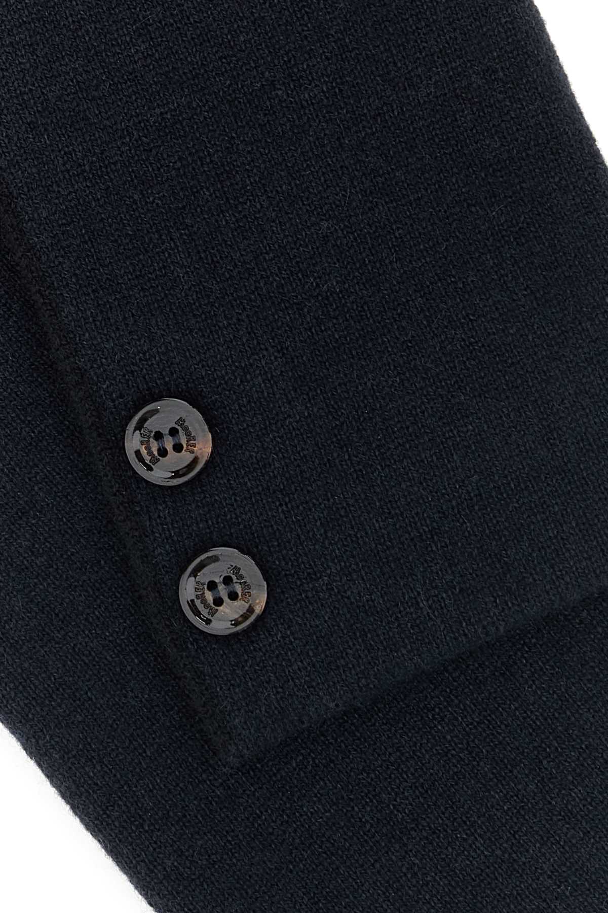 Moorer Cashmere Wrap Scarf — Navy, view 2
