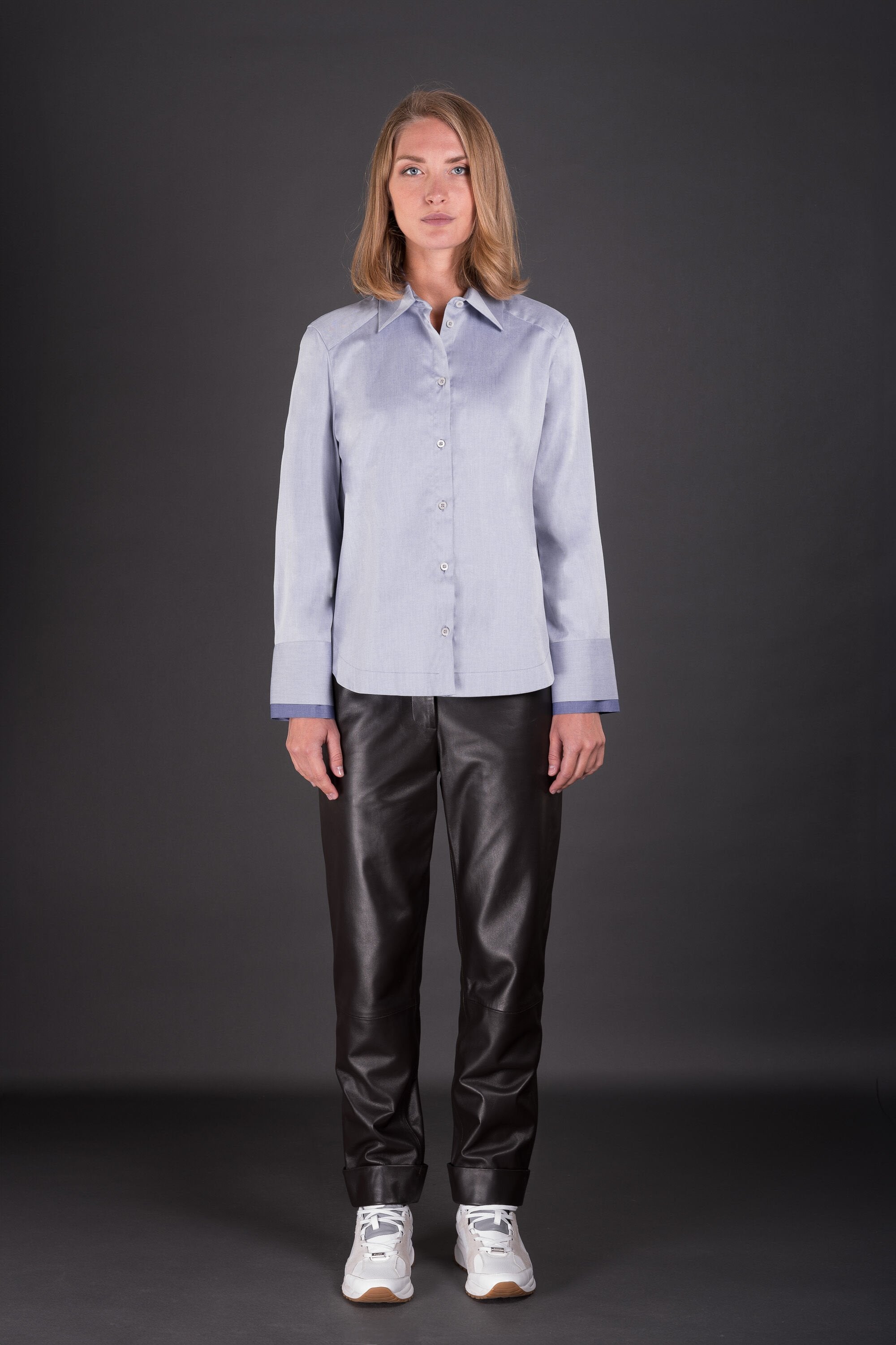 Moorer Womens Light Blue Tailored Shirt by Moorer