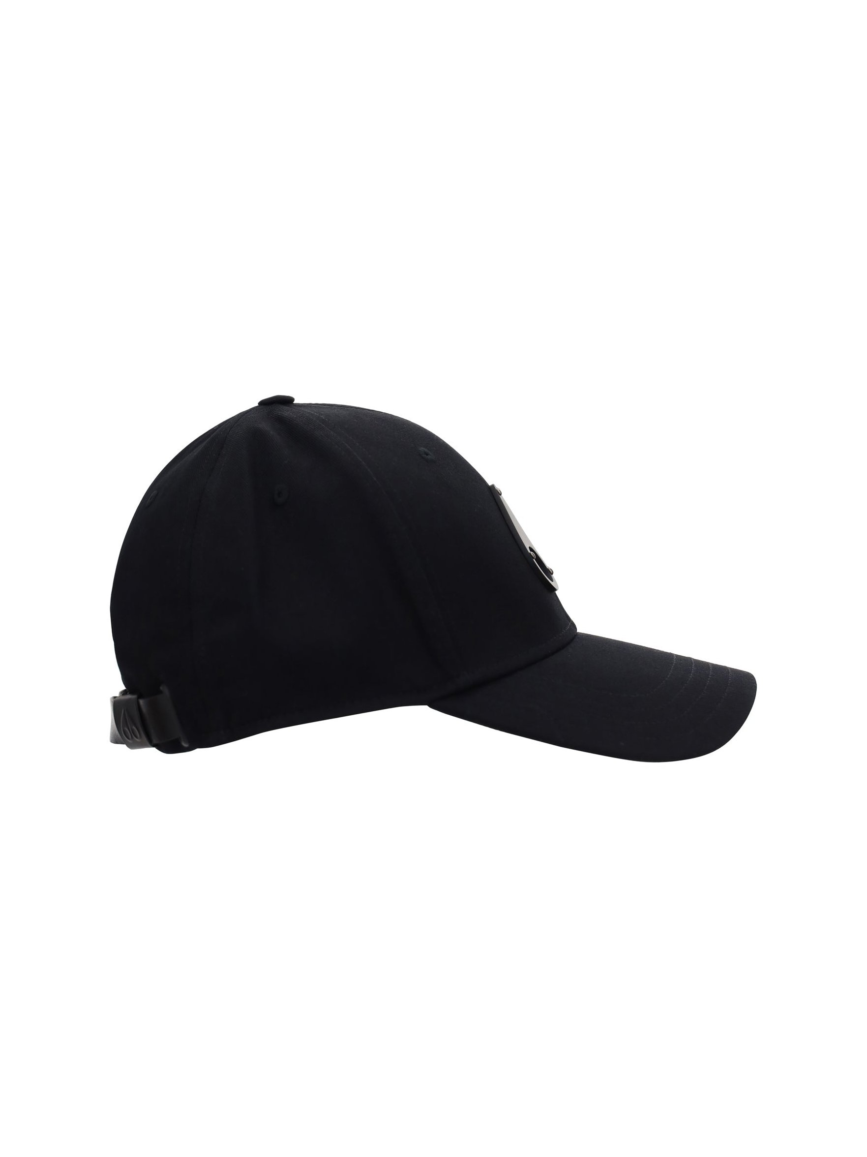 Moose Knuckles M31MA534 Logo Icon Appliqué Baseball Cap — Black, view 2