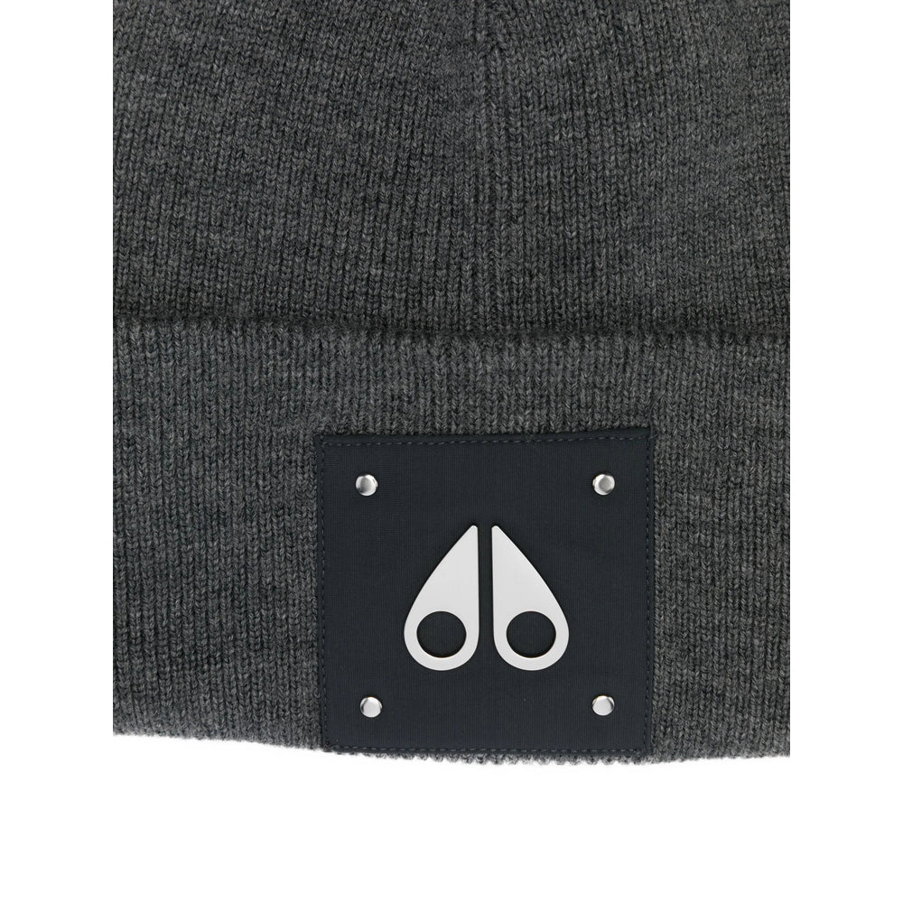 Moose Knuckles M34MA574 Wool Beanie — Gray, view 3