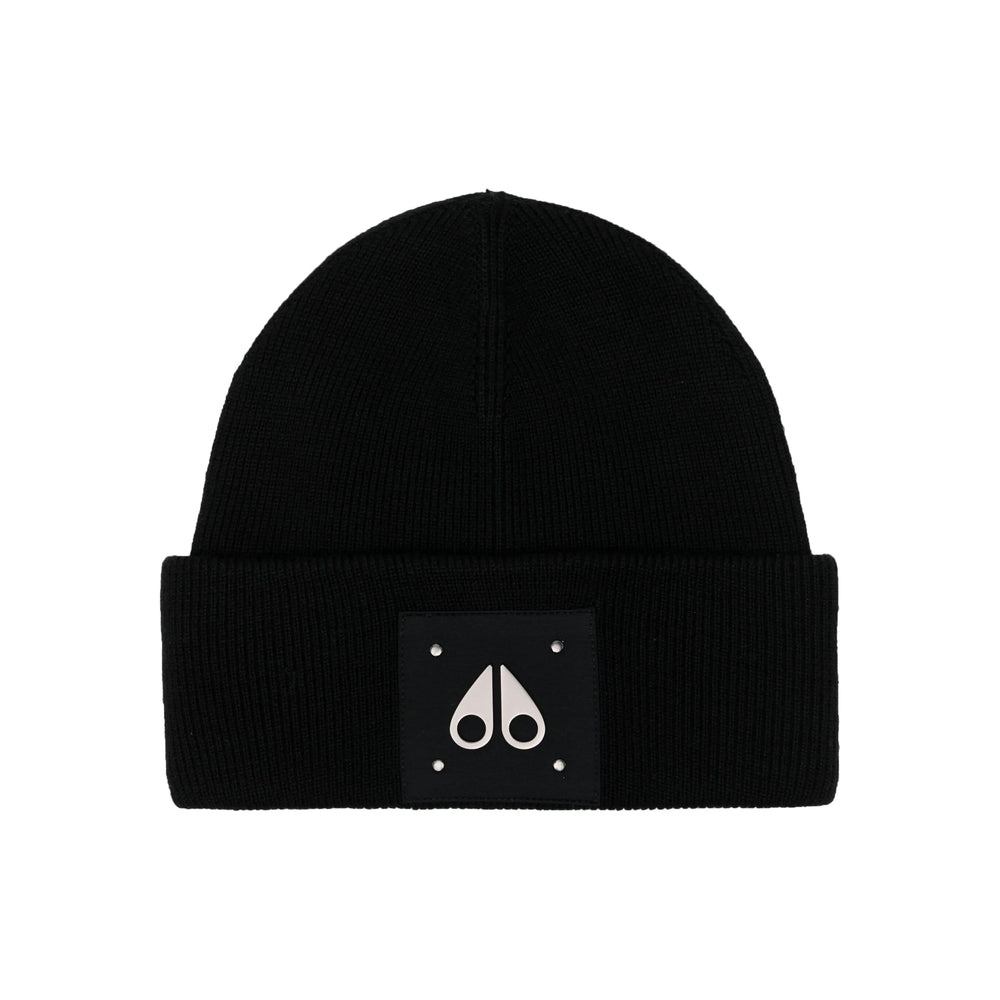 Moose Knuckles M34MA574 Ribbed Wool Winter Hat — Black by Moose Knuckles