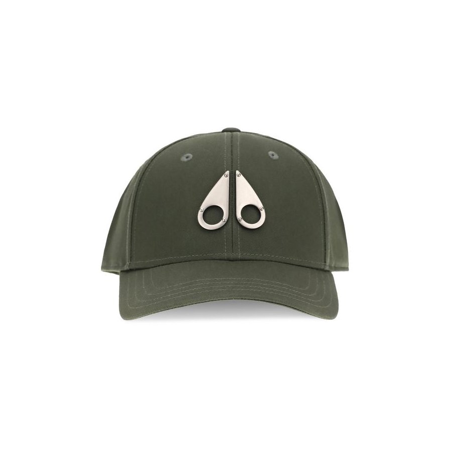 Moose Knuckles MOM31MA5341974BB Logo Cotton Baseball Cap — Green by Moose Knuckles