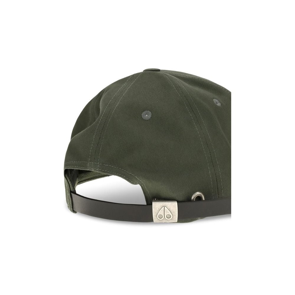 Moose Knuckles MOM31MA5341974BB Logo Cotton Baseball Cap — Green, view 3