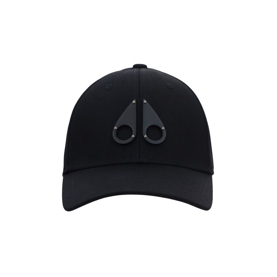 Moose Knuckles MOM31MA534283BB Cotton Logo Baseball Cap — Black by Moose Knuckles