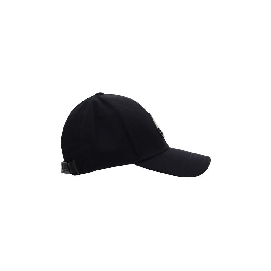 Moose Knuckles MOM31MA534283BB Cotton Logo Baseball Cap — Black, view 2