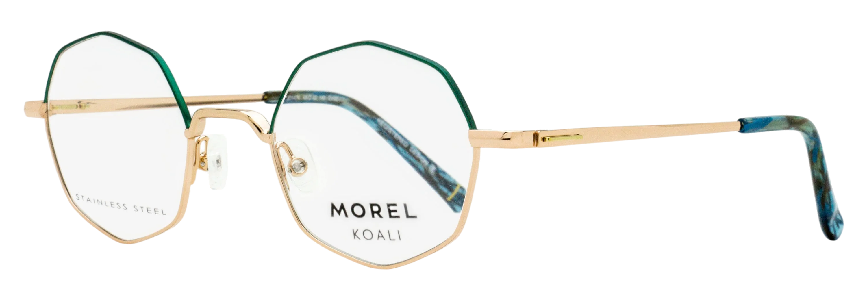 Morel 20147K Geometric octagonal-frame Eyeglasses — Gold by Morel