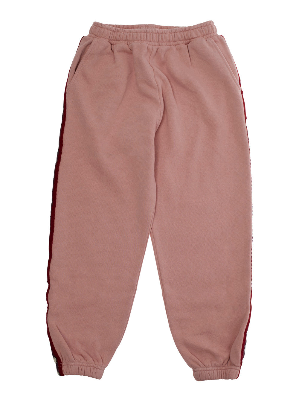 Morning Mess Therapy Embroidered Cotton Jogger Pants — Pink by Morning Mess Therapy