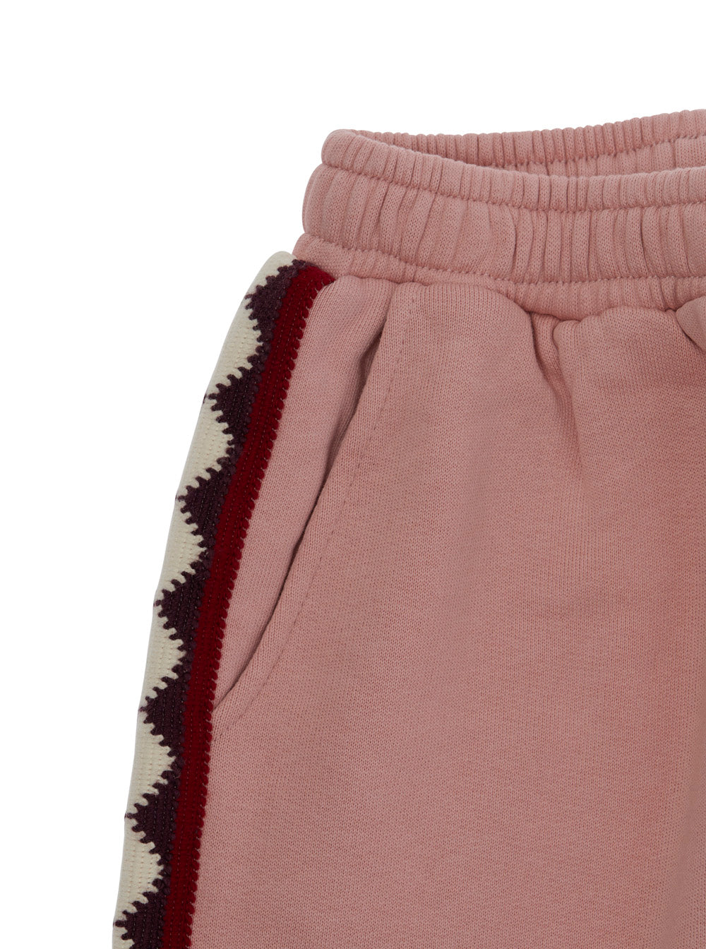 Morning Mess Therapy Embroidered Cotton Jogger Pants — Pink, view 3