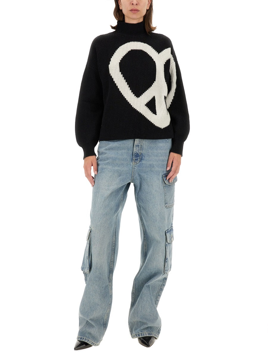 Moschino Denim Cotton Cargo Pants — Blue, view 4