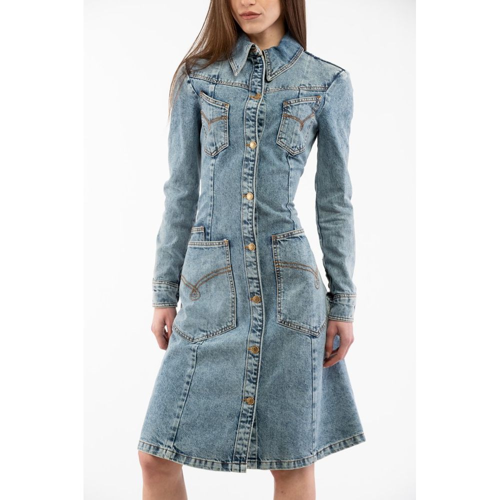 Moschino Cotton Denim Dress — Blue, view 2