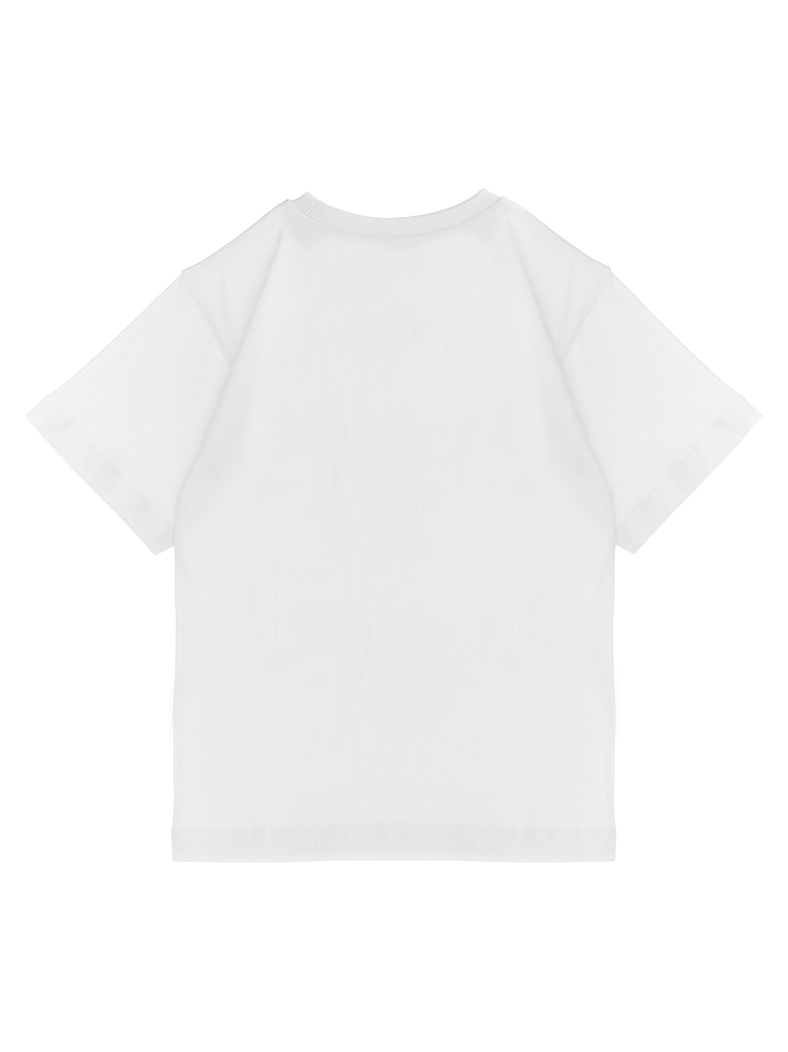 Moschino Kid Teen Smiley Logo-Print T-Shirt — White, view 2