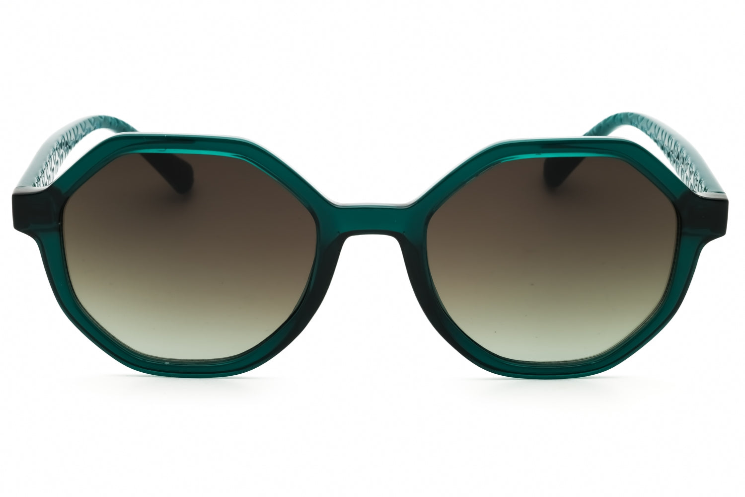 Moschino Love MOL076S Gradient-Lens Round Sunglasses — Green, view 2