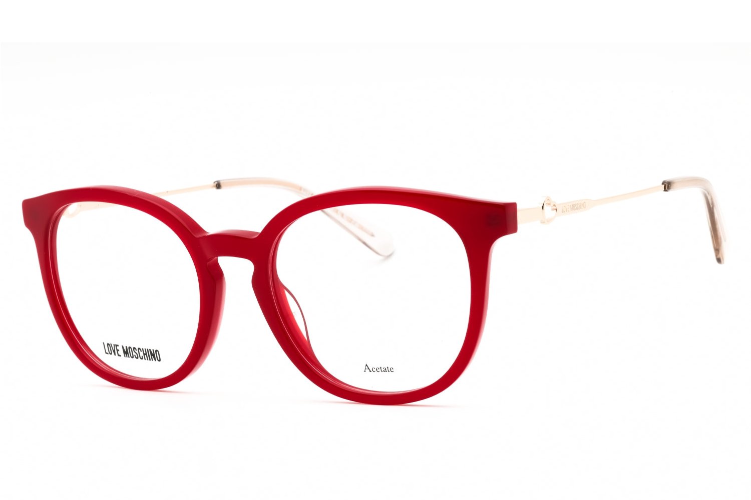 Moschino Love MOL607TN Round-Frame Red Eyeglasses — Red by Moschino Love